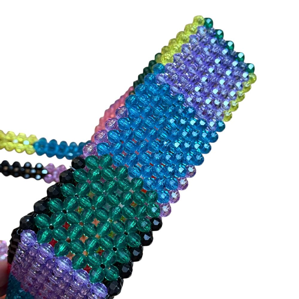 Susan Alexandra Ash Bag Handmade From Over 1500 Beads 1970 Inspired Vintage - Picture 7 of 11